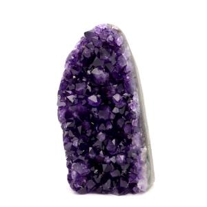 アメジスト クラスター 側面磨き エクストラ グレード EX ドゥルーザ 紫水晶 置き物 原石 417g ウルグアイ産 天然石 1点物 2月 誕生石 天然石 amethyst 爆買