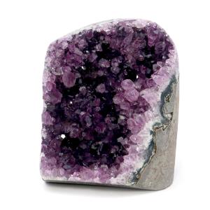 アメジスト クラスター 側面磨き AAA ドゥルーザ 紫水晶 置き物 原石 366g ウルグアイ産 天然石 1点物 2月 誕生石 天然石 amethyst 爆買