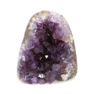 アメジスト クラスター 側面磨き AAA ドゥルーザ 紫水晶 置き物 原石 381g ウルグアイ産 天然石 1点物 2月 誕生石 天然石 amethyst
