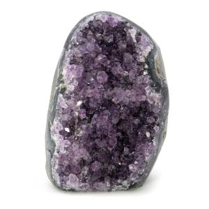 アメジスト クラスター 側面磨き AAA ドゥルーザ 紫水晶 置き物 原石 395g ウルグアイ産 天然石 1点物 2月 誕生石 天然石 amethyst