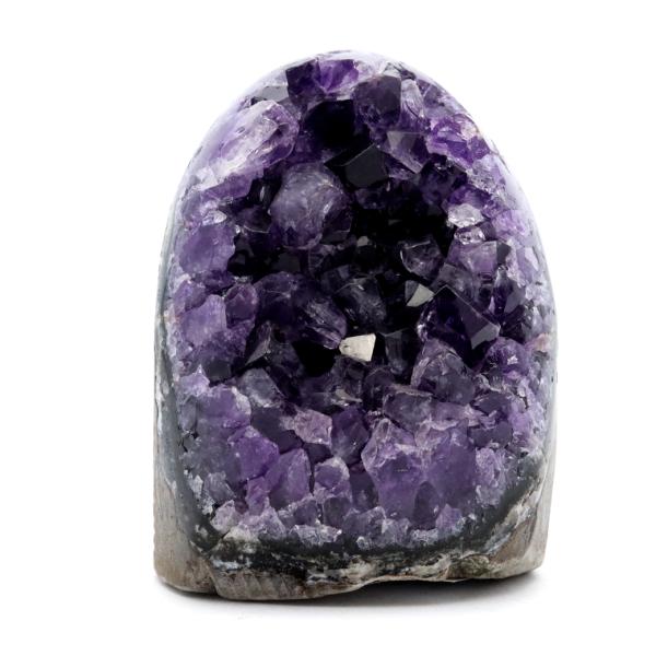 アメジスト クラスター 側面磨き AAA ドゥルーザ 紫水晶 置き物 原石 113g ウルグアイ産 ...