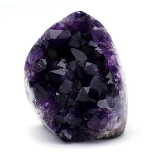 アメジスト クラスター 側面磨き エクストラ グレード EX ドゥルーザ 紫水晶 置き物 原石 409g ウルグアイ産 天然石 1点物 2月 誕生石 天然石 amethyst