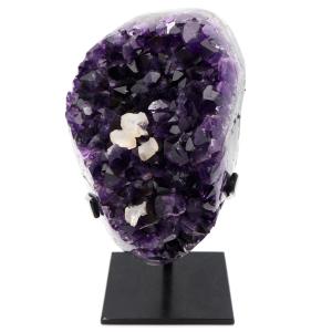 アメジスト クラスター 側面磨き 台座付き エクストラ グレード EX 紫水晶 置き物 原石 1.2kg ウルグアイ産 天然石 1点物 2月 誕生石 天然石 amethyst