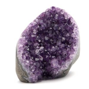 アメジスト クラスター 側面磨き AAA ドゥルーザ 紫水晶 置き物 原石 329g ウルグアイ産 天然石 1点物 2月 誕生石 天然石 amethyst 爆買