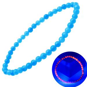 アフガナイト ブレスレット 4mm アフガン石 スカイブルー アフガニスタン産 1点もの AAA 蛍光 Afghanite 天然石 パワーストーン カラーストーン 爆買 クリスマス