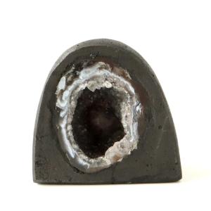 アゲート 水晶 ジオード ドーム 瑪瑙晶洞 天然石 パワーストーン 1点もの 置き物 手のひらサイズ｜goldstone