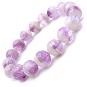 アメジスト ファントムクォーツ ブレスレット 12.5mm 紫水晶 エレスチャル 天然石 パワーストーン 2月 誕生石 バレンタイン 贈り物 プレゼント ギフト 爆買
