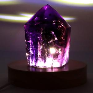 GOLD STONE アメジスト 観音様 置き物 197g ブラジル バイーア州産 紫