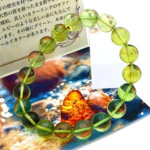 グリーン アンバー ブレスレット 10mmリトアニア バルト海産 バルティックアンバー 琥珀 こはく 天然石 パワーストーンamber 敬老の日