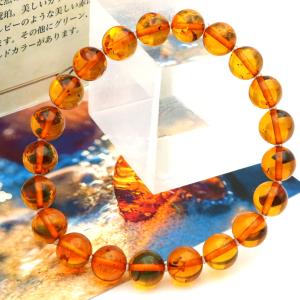 激レア特大14mm レッドアンバーブレスレット 琥珀 こはく バレンタイン 