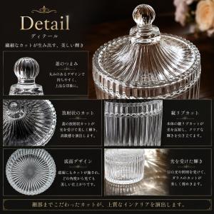 ガラスキャニスター 蓋付き 小物入れ 天然石 ...の詳細画像4