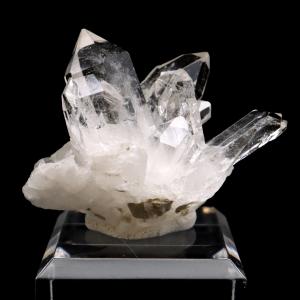 天然 水晶 クラスター ミニ 35g 台座付き ブラジル ゼッカ産 透明感が美しい ゼッカクォーツ 原石 天然石 1点物 パワーストーン クリスタル 結晶 浄化 置き物