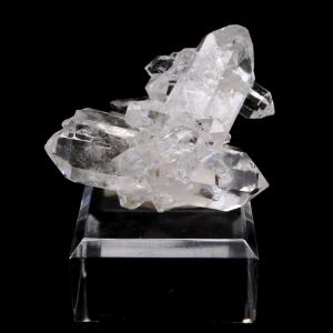 天然 水晶 クラスター ミニ 35g 台座付き ブラジル ゼッカ産 透明感が美しい ゼッカクォーツ 原石 天然石 1点物 パワーストーン クリスタル 結晶 浄化 置き物