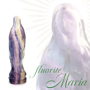 フローライト マリア像 聖母 マリア 1個売り パワーストーン レインボー 蛍石 ほたるいし 天然石 彫刻 オブジェ インテリア ヒーリング スピリチュアル 置き物