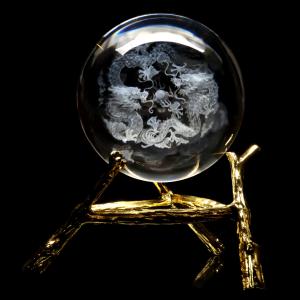 GOLD STONE レムリアンシード 水晶 丸玉 大玉 Lサイズ 台座付き 直径