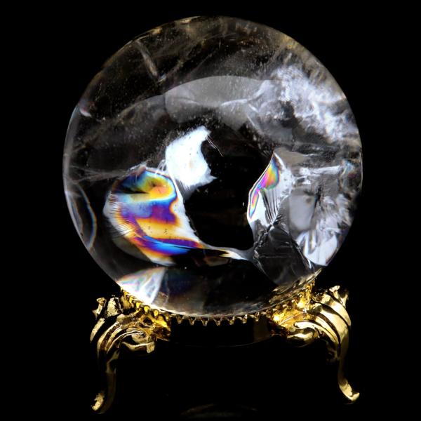 レムリアンシード 水晶 丸玉 台座付き ブラジル バイーア州 セントセ産 AAAAA 直径42mm ...