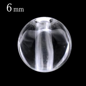水晶 粒売り 1粒 パワーストーン バラ売り ビーズ 6mm AAA 透明 クリスタルクォーツ アクセサリー パーツ ハンドメイド 手作り 天然石 爆買 父の日