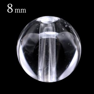 水晶 粒売り 1粒 ビーズ 8mm AAA 透明 クリスタルクォーツ アクセサリー パーツ ハンドメイド 手作り 天然石 パワーストーン バラ売り 爆買 父の日