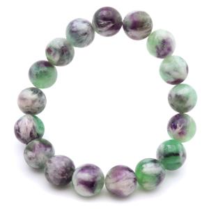 エンジェルフェザー フローライト ブレスレット 12.5mm 1点物 蛍石 ほたるいし 天然石 パワーストーン プレゼント ギフト 贈り物 爆買