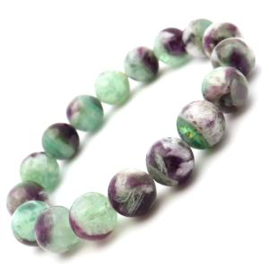 エンジェルフェザー フローライト ブレスレット 13mm 1点物 蛍石 ほたるいし 天然石 パワーストーン プレゼント ギフト 贈り物 爆買