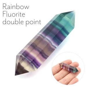 GOLD STONE エンジェルフェザー フローライト 六角柱 約4-5cm 1本