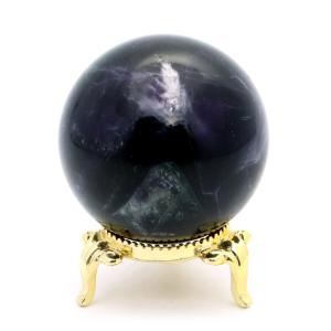 GOLD STONE グリーン フローライト AAA 丸玉 直径 約36.4mm スフィア