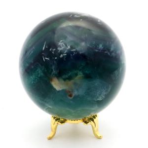 GOLD STONE グリーン フローライト AAA 丸玉 直径 約36.4mm スフィア