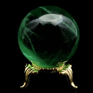 グリーン フローライト AAA 丸玉 直径 約38.2mm スフィア 台座 蛍石 天然石 1点もの パワーストーン Fluorite 爆買