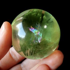 GOLD STONE グリーン フローライト AAA 丸玉 直径 約36.4mm スフィア