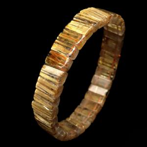 タイチン ルチルクォーツ AAAAA 1点物 バングル ブレスレット 金針 水晶 天然石 パワーストーン ゴールド 金運 仕事運 おしゃれ メンズ 希少 レア 爆買