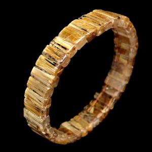 タイチン ルチルクォーツ AAAAA 1点物 バングル ブレスレット 金針 水晶 天然石 パワーストーン ゴールド 金運 仕事運 おしゃれ メンズ 希少 レア 爆買