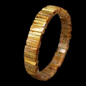 タイチン ルチルクォーツ AAAAA 1点物 バングル ブレスレット 金針 水晶 天然石 パワーストーン ゴールド 金運 仕事運 おしゃれ メンズ 希少 レア 爆買