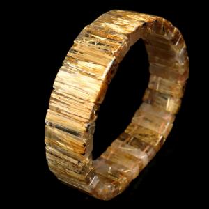 タイチン ルチルクォーツ AAAAA 1点物 バングル ブレスレット 金針 水晶 天然石 パワーストーン ゴールド 金運 仕事運 おしゃれ メンズ 希少 レア 爆買