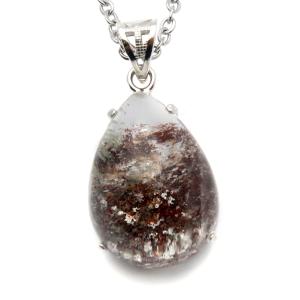 ガーデンクォーツ ペンダント 庭園 水晶 天然石 パワーストーン ネックレス 1点物 Silver925 自然の芸術 爆買 父の日