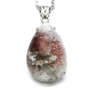 ガーデンクォーツ ペンダント 庭園 水晶 天然石 パワーストーン ネックレス 1点物 Silver925 自然の芸術 爆買 父の日