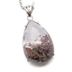 ガーデンクォーツ ペンダント 庭園 水晶 天然石 パワーストーン ネックレス 1点物 Silver925 自然の芸術 爆買 父の日