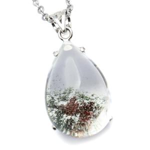 ガーデンクォーツ ペンダント 庭園 水晶 天然石 パワーストーン ネックレス 1点物 Silver925 自然の芸術 爆買 父の日