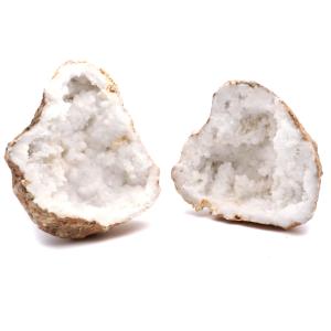 水晶 カルサイト 割れている ジオード ペア AAA 特大 1.6kg 晶洞 原石 モロッコ・スマラ産 パワーストーン ドーム 天然石 ブレスレットの浄化に