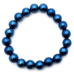 ギベオン 鉄隕石 メテオライト ブレスレット 10mm メタリックブルー 宇宙から来た鉱物 プレゼント お返し 爆買 敬老の日