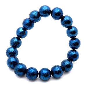 ギベオン 鉄隕石 メテオライト ブレスレット 12mm メタリックブルー 宇宙から来た鉱物 プレゼント お返し 爆買 敬老の日