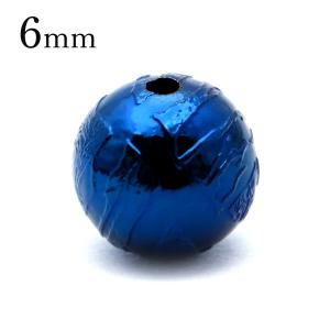 ギベオン 隕石 ビーズ 粒売り 6mm 1粒売り メタリックブルー パーツ 材料 ハンドメイド バラ売り 手芸 パワーストーン DIY 制作