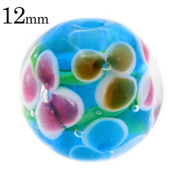 とんぼ玉 花柄 ビーズ 12mm 夏 お祭り 綺麗 和 ブレスレット ピアス ペンダント ネックレス...