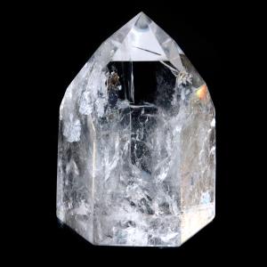 レムリアンシード 水晶 六角柱 ポイント 一部面残し 研磨磨き 406g 1点もの AAAAA 虹入り レインボー 天然石 ブラジル バイーア州産 証明書付き