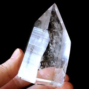 レムリアンシード 水晶 六角柱 ポイント 一部面残し 研磨磨き 237g 1点もの AAAAA 虹入り レインボー 天然石 ブラジル バイーア州産 証明書付き