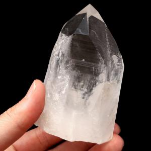 レムリアンシード 水晶 六角柱 ポイント 一部面残し 研磨磨き 275g 1点もの AA 天然石 ブラジル バイーア州産 証明書付き