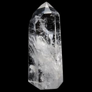 レムリアンシード 水晶 六角柱 ポイント 一部面残し 研磨磨き 373g 1点もの AA 天然石 ブラジル バイーア州産 証明書付き