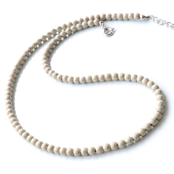 北投石ネックレス 4mm 長さ40cm 台湾産 台湾産 マイナスイオン測定済み ラジウム 本物 敬老...