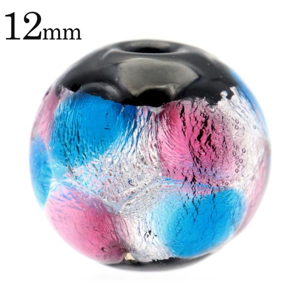 ホタルガラス 粒売り ピンク ブルー 12mm ビーズ 1粒 桃色 青色 とんぼ玉 ほたる 蛍 トン...