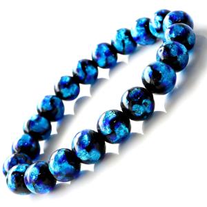 GOLD STONE ホタルガラス ブレスレット メンズ レディース 8mm とんぼ