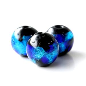 光る ホタルガラス ブルー 8mm 粒売り 1...の詳細画像1